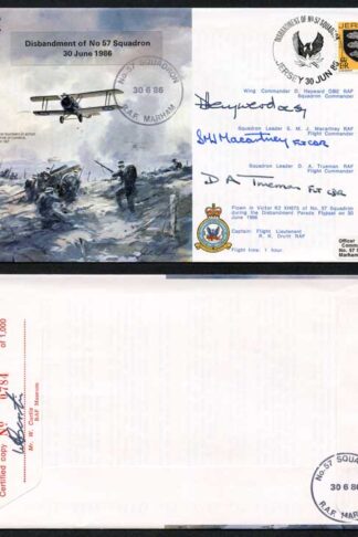 B10c Disbandment of No.57 Squadron Crew Signed (Q)
