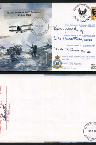 B10c Disbandment of No.57 Squadron Crew Signed (W)