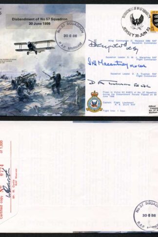 B10c Disbandment of No.57 Squadron Crew Signed (AZ)