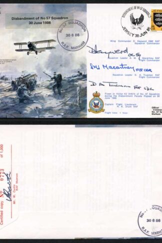 B10c Disbandment of No.57 Squadron Crew Signed (AA)