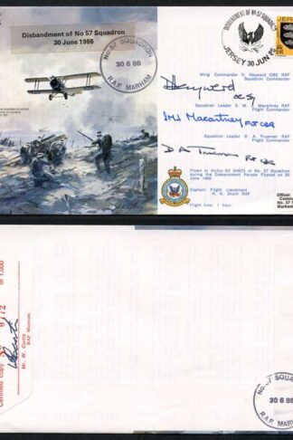 B10c Disbandment of No.57 Squadron Crew Signed (AB)