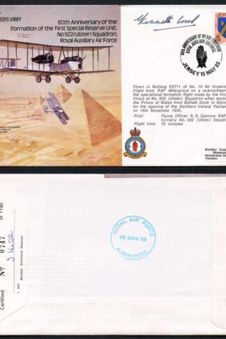 B12c 60th Ann of The Formation of 1st Special Reserve Unit Signed by K Cross (J)