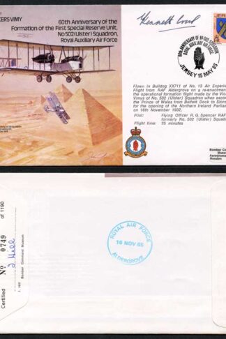 B12c 60th Ann of The Formation of 1st Special Reserve Unit Signed by K Cross (L)