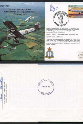 B16c 70th Ann of the Formation of No.17 Squadron Signed by P. Hine (G)