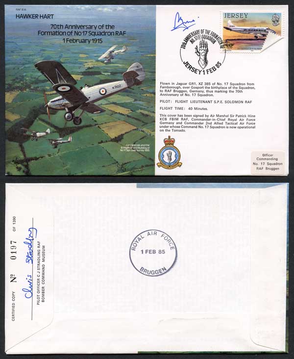 B16c 70th Ann of the Formation of No.17 Squadron Signed by P. Hine (H)
