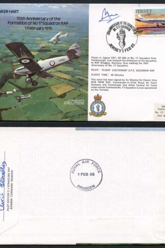 B16c 70th Ann of the Formation of No.17 Squadron Signed by P. Hine (M)