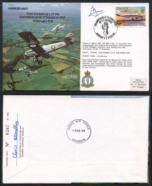 B16c 70th Ann of the Formation of No.17 Squadron Signed by P. Hine (M)