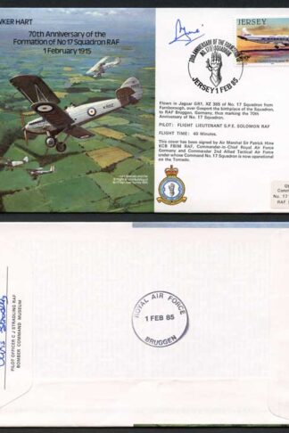 B16c 70th Ann of the Formation of No.17 Squadron Signed by P. Hine (N)