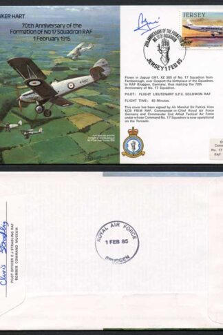 B16c 70th Ann of the Formation of No.17 Squadron Signed by P. Hine (O)