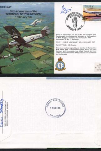 B16c 70th Ann of the Formation of No.17 Squadron Signed by P. Hine (R)
