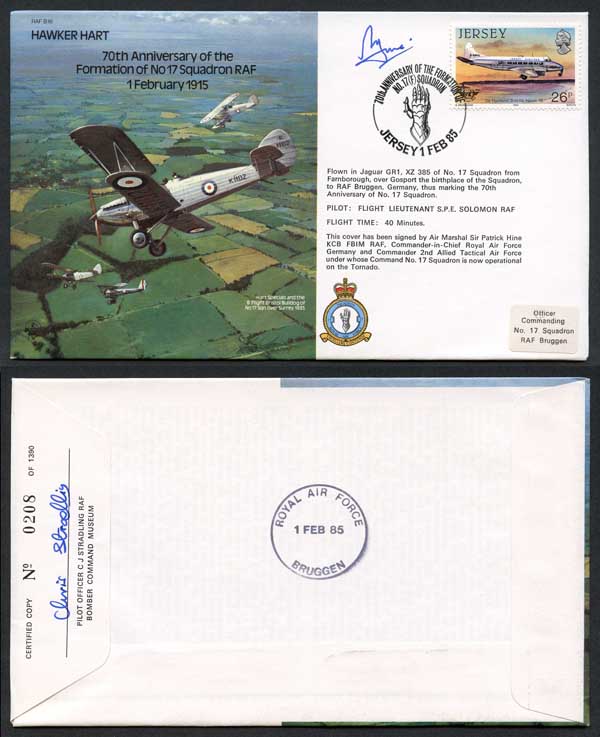 B16c 70th Ann of the Formation of No.17 Squadron Signed by P. Hine (S)