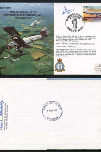 B16c 70th Ann of the Formation of No.17 Squadron Signed by P. Hine (T)