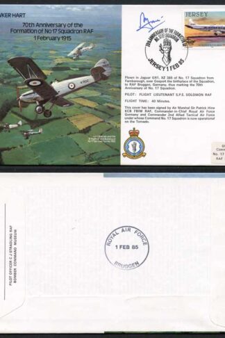 B16c 70th Ann of the Formation of No.17 Squadron Signed by P. Hine (U)