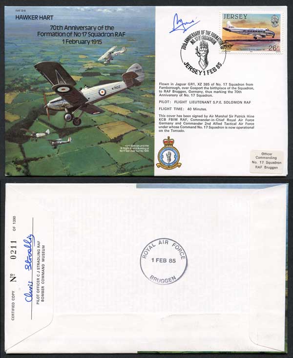 B16c 70th Ann of the Formation of No.17 Squadron Signed by P. Hine (V)