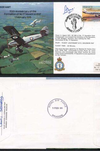 B16c 70th Ann of the Formation of No.17 Squadron Signed by P. Hine (X)