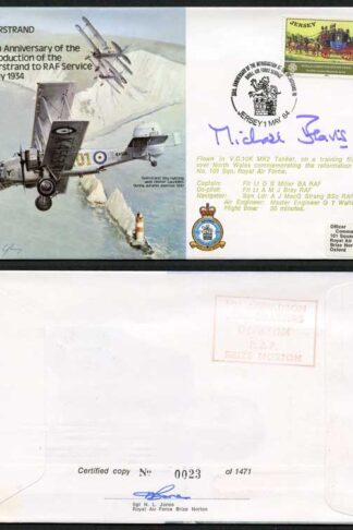 B20c 50th Ann Intro of Overstand to RAF Service Signed by Sir N. Beavis (R)