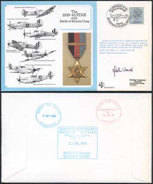 DM10a The 1939 to 1945 Star with Battle of Britain Clasp Signed by J.A. Ward (D)
