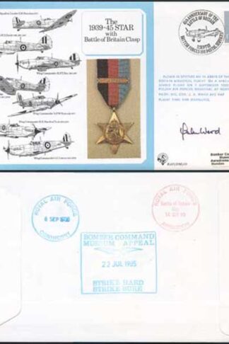 DM10a The 1939 to 1945 Star with Battle of Britain Clasp Signed by J.A. Ward (J)