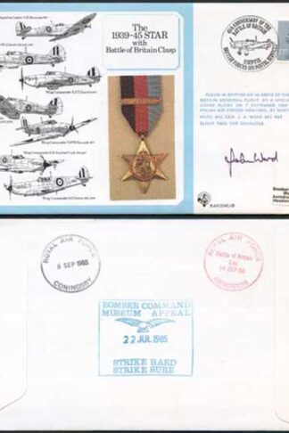 DM10a The 1939 to 1945 Star with Battle of Britain Clasp Signed by J.A. Ward (L)