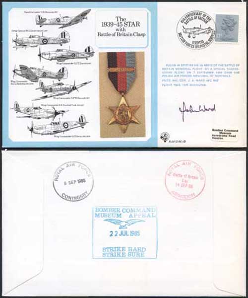 DM10a The 1939 to 1945 Star with Battle of Britain Clasp Signed by J.A. Ward (L)