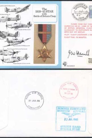 DM10a The 1939 to 1945 Star with Battle of Britain Clasp Signed by Hamill (B)