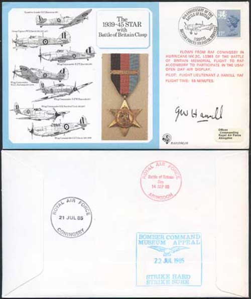 DM10a The 1939 to 1945 Star with Battle of Britain Clasp Signed by Hamill (D)