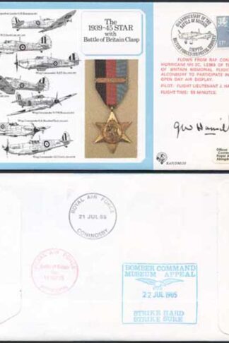 DM10a The 1939 to 1945 Star with Battle of Britain Clasp Signed by Hamill (J)