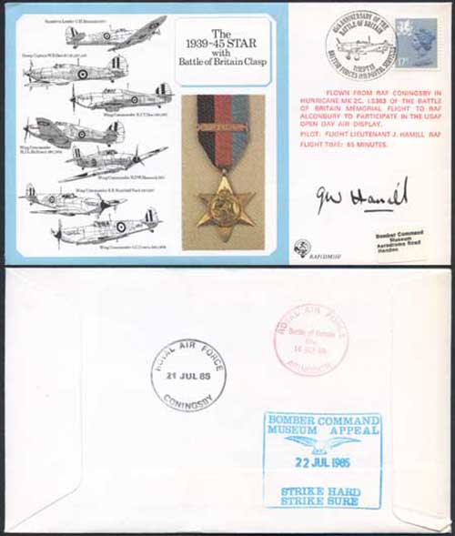 DM10a The 1939 to 1945 Star with Battle of Britain Clasp Signed by Hamill (W)