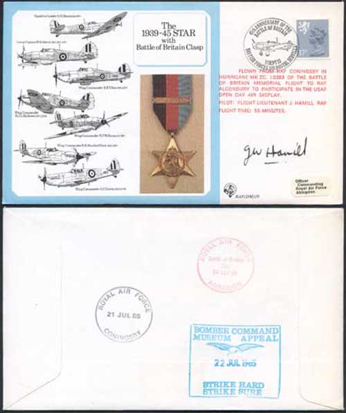 DM10a The 1939 to 1945 Star with Battle of Britain Clasp Signed by Hamill (AI)