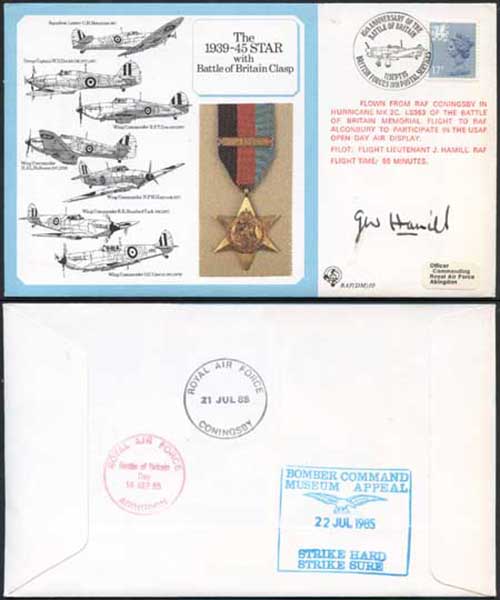 DM10a The 1939 to 1945 Star with Battle of Britain Clasp Signed by Hamill (AL)