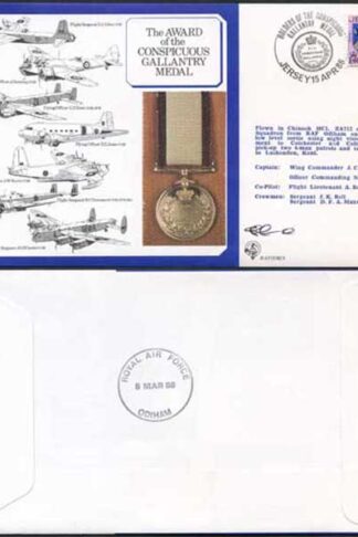 DM9a Award of the Conspicuous Gallantry Medal Signed by French (L)