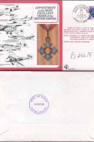 DM7a Most Excellent Order of the British Empire Signed by R.J. Abbott (A)