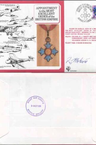 DM7a Most Excellent Order of the British Empire Signed by R.J. Abbott (J)