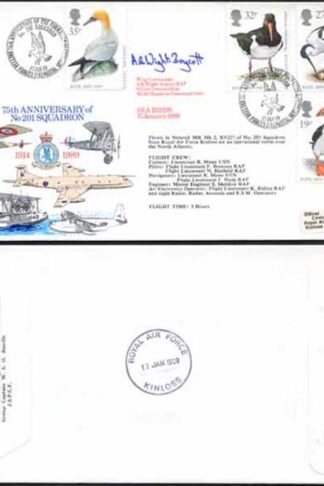 RFDC69b 75th Ann of No 201 Squadron Signed by A.B. Wright-Boycott (B)