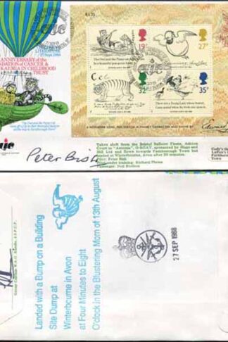 RFDC67b Childrens Literature with Miniature Sheet Signed by Peter Bish (D)