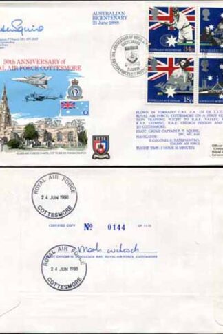 RFDC64b Australian Bicentenary Signed by Grp Capt. P.T. Squire (C)