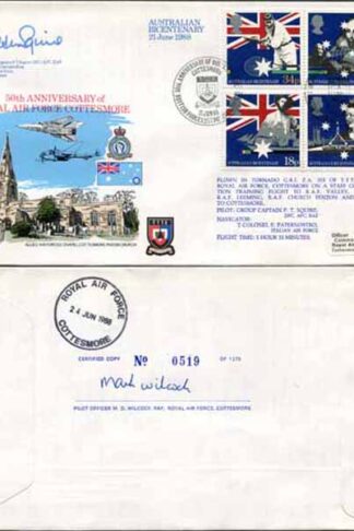 RFDC64b Australian Bicentenary Signed by Grp Capt. P.T. Squire (E)