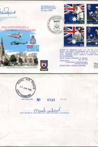 RFDC64b Australian Bicentenary Signed by Grp Capt. P.T. Squire (F)