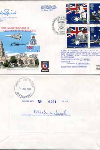 RFDC64b Australian Bicentenary Signed by Grp Capt. P.T. Squire (G)