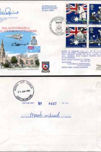 RFDC64b Australian Bicentenary Signed by Grp Capt. P.T. Squire