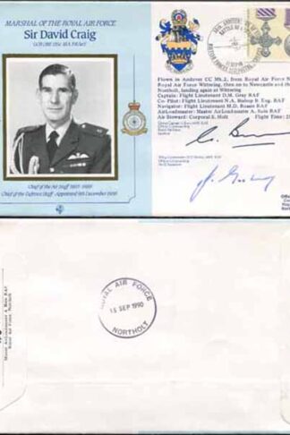 CDM22a RAF COMMANDER David Craig signed Gp Capt Bunn and Wg Cdr Morley (C)