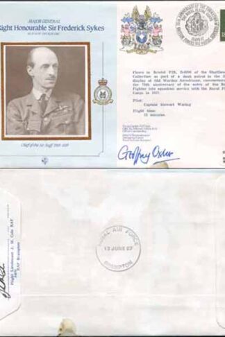 CDM2a RAF COMMANDERS SERIES Frederick Sykes Signed by Gp Capt G J Oxlee (N)