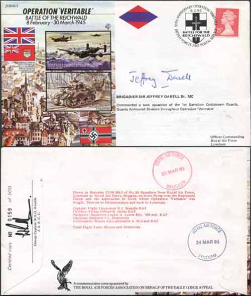 JS45/3c 50th Ann War II Operation Veritable Brig Sir J DarelI Cdr Tank Sqn (F)