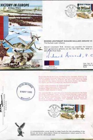 JS45/12A Victory in Europe sign by 2nd Lt Richard Wallace Annand VC (P)
