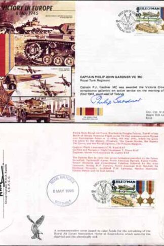 JS45/12A Victory in Europe sign by Captain Philip John Gardner VC MC (H)