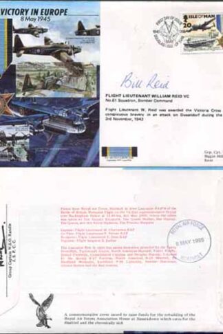JS45/12DC Victory in Europe sign by Flight Lieutenant William Reid VC (F)