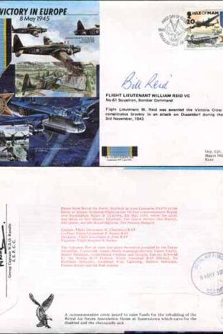 JS45/12DC Victory in Europe sign by Flight Lieutenant William Reid VC (G)