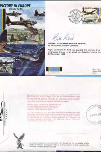 JS45/12DC Victory in Europe sign by Flight Lieutenant William Reid VC (K)