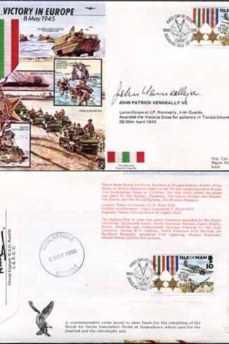 JS45/12EC Victory in Europe sign by Lance-Corporal John Patrick Kenneally VC (E)