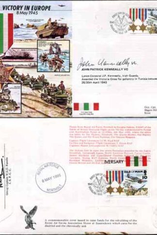 JS45/12EC Victory in Europe sign by Lance-Corporal John Patrick Kenneally VC (F)